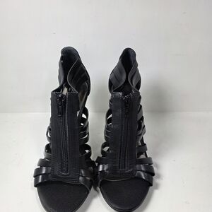 Cathy Jean Black Strappy Heels